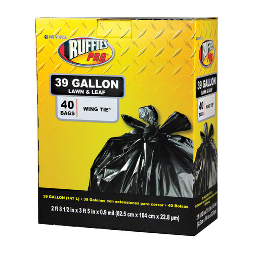Ruffies 1124912-XCP6 Lawn & Leaf Bags Pro 39 gal Wing Ties - pack of 6