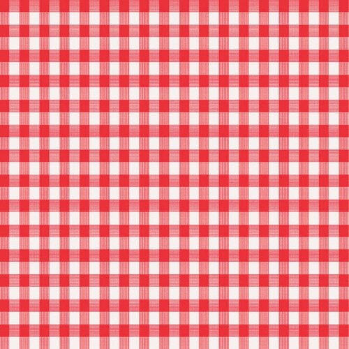 Tablecloth Red/White Checkered Vinyl Disposable 52" 52" Red/White