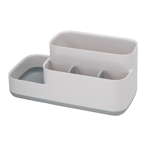 Bathroom Storage Caddy EasyStore Gray/White Plastic Gray/White