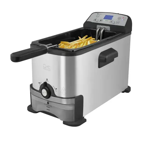 Deep Fryer Silver 3.2 qt Programmable Digital Silver