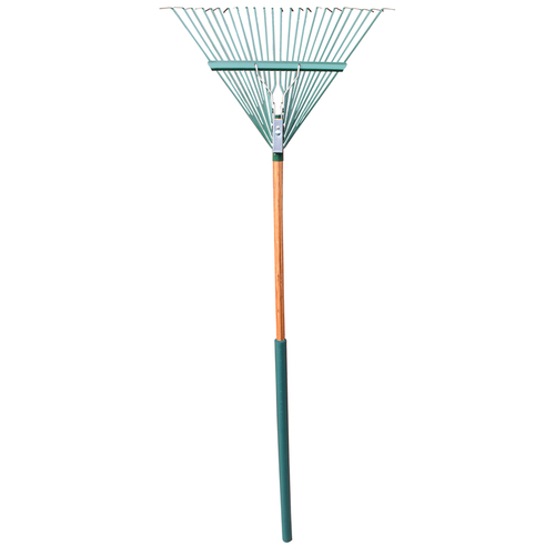 Rugg DS24C-54 DS24-54C Deluxe Springback Rake, 24 in L Head, Steel Tine, 54 in L Handle