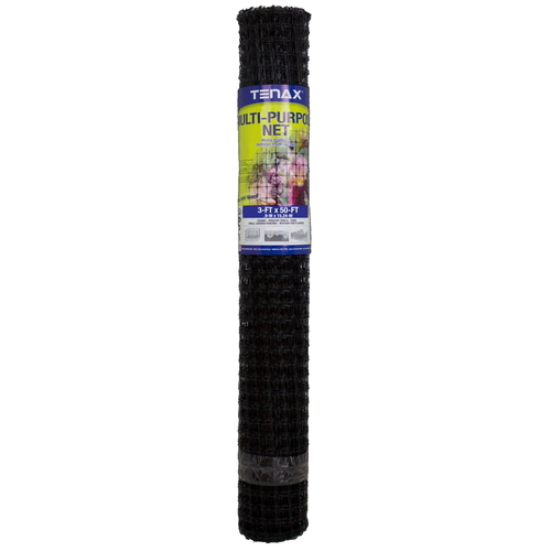 Tenax 60041989 Netting 3 ft. H X 50 ft. L Polypropylene Multi-Purpose Black Black