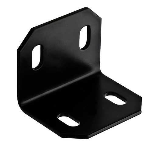 Square Corner Brace 2-3/8" H X 3" W X 1/8" D Black Steel Black - pack of 10