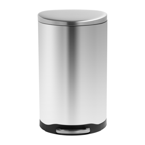 Honey-Can-Do TRS-09334 Trash Can 8.79 gal Silver Stainless Steel Step-On Silver