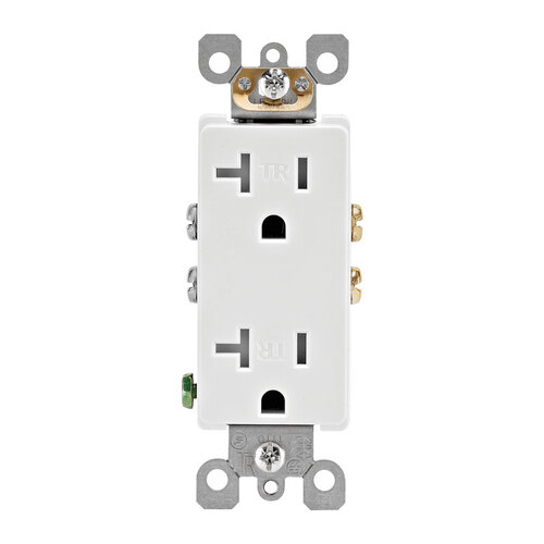 Outlet Decora 20 amps 125 V Duplex White 5-20R White