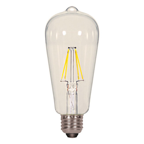 Satco S8611 LED Bulb LED Filament ST19 E26 (Medium) Warm White 60 W Clear