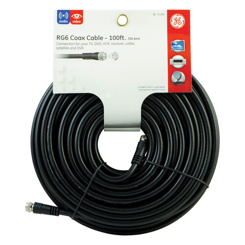 Coaxial Cable 100 ft. Black