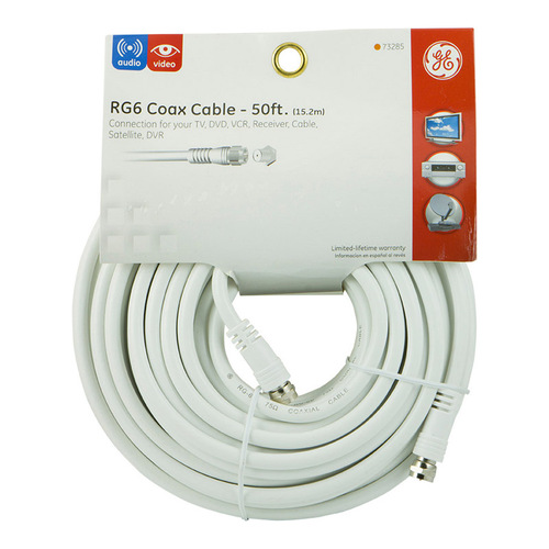 Coaxial Cable 50 ft. White