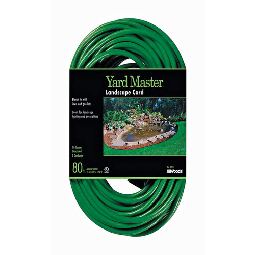 Woods 990394 Extension Cord Yard Master Outdoor 80 ft. L Green 16/3 Green