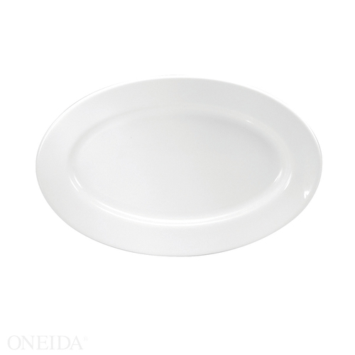 Oneida 11.5 Inch Buffalo Cream White Rolled Edge Platter, 12 Each