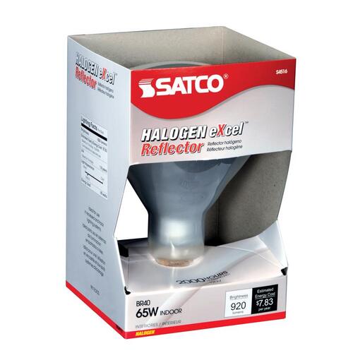 Satco S4516 Halogen Bulb 65 W BR40 Reflector 920 lm Warm White Frosted