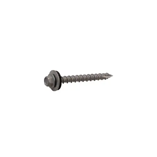 Washer Roofing Screws No. 10 wire S X 2-1/2" L Phillips Hex Washer Head 1 lb Gray - pack of 12