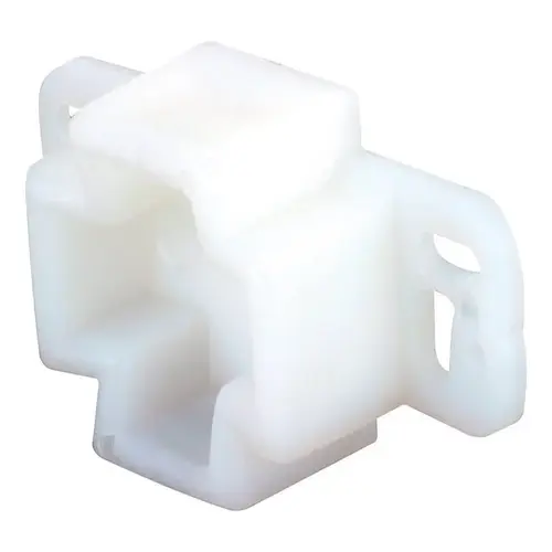 Drawer Track Back Plate Plastic Center Guide White Pair