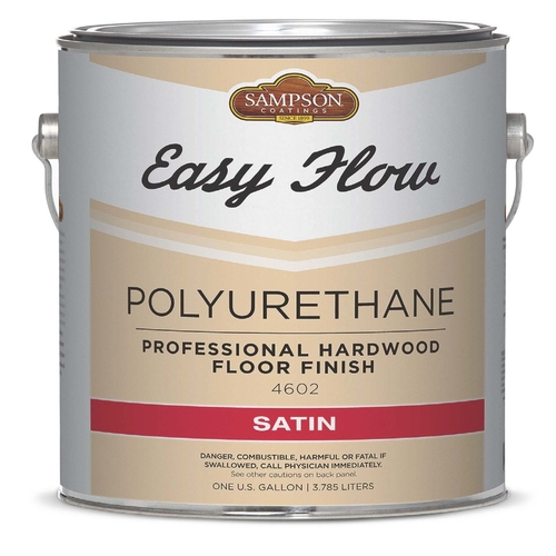 Sampson 4602-GAL-XCP4 Hardwood Floor Finish Easy Flow Satin Clear 1 gal Clear - pack of 4
