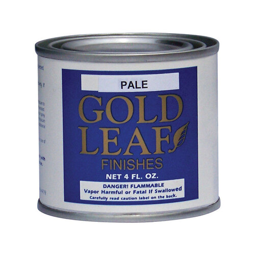 Gold Leaf Finish Gloss Pale Gold Exterior & Interior 4 oz Pale Gold