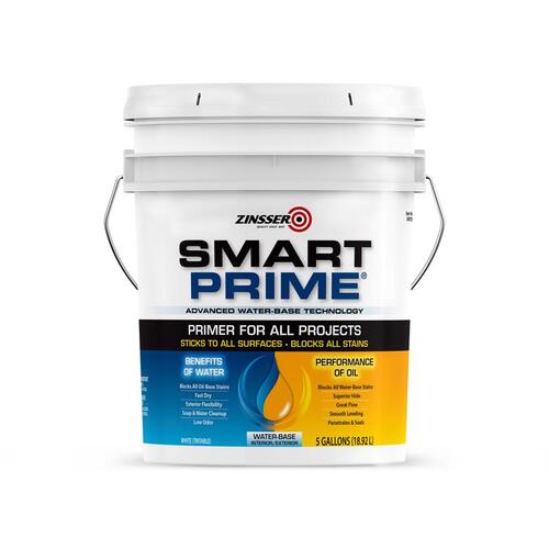 Zinsser 249728 Stain Blocking Primer Smart Prime White WaterBased