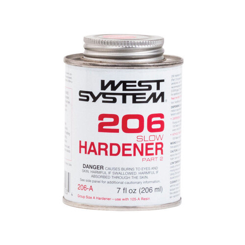 West System 206A Slow Hardener Curing Agent 206 Hardener Extra Strength Epoxy 7 oz Clear