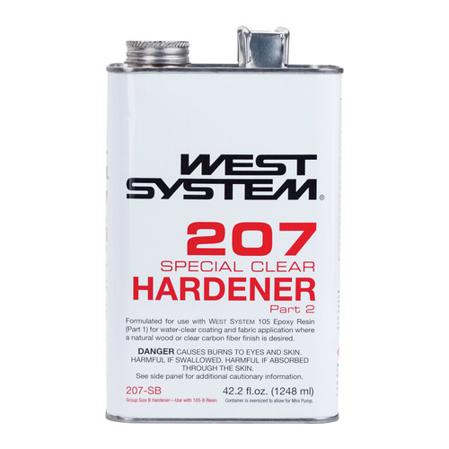 West System 207SB Special Clear Curing Agent 207 Hardener Extra Strength Epoxy 42.2 oz Clear