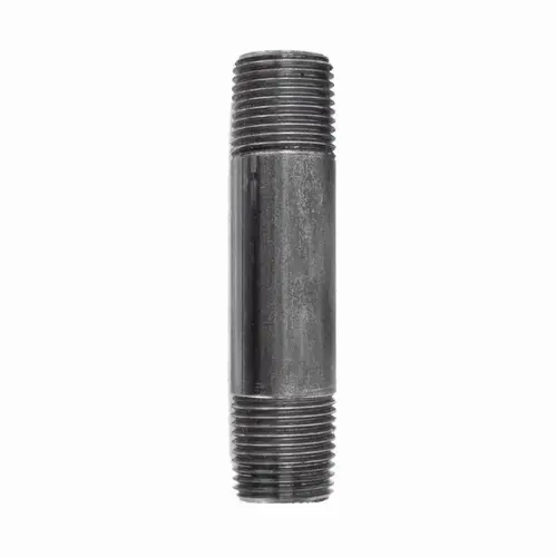 Nipple 1/4" MIP each T X 1/4" D MIP in. Black Steel 3-1/2" L Black