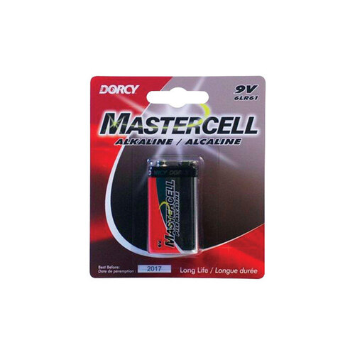 Dorcy 41-1610 Batteries Mastercell 9-Volt Alkaline 1 pk Carded