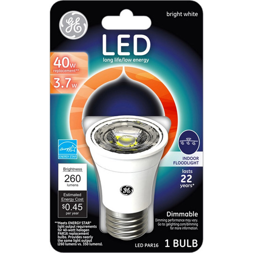 LED Bulb PAR16 E26 (Medium) Warm White 40 W Clear