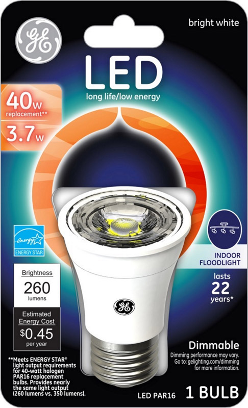 GE 26383 LED Bulb PAR16 E26 (Medium) Warm White 40 W Clear