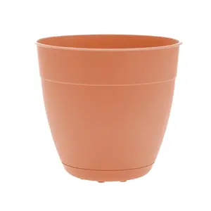 Bloem 12 in. D Plastic Dayton Planter Coral
