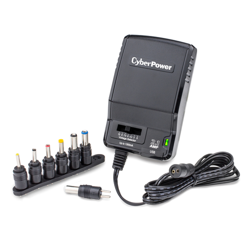 CyberPower CPUAC1U1300 Power Adapter 20 AWG 3-12 V 2.3" L Black