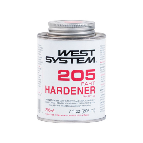 West System 205A Fast Hardener Curing Agent 205 Hardener High Strength Epoxy 7 oz Clear