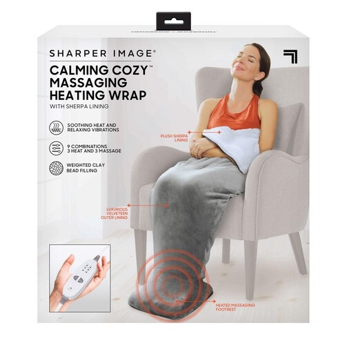 Sharper Image CCZ01004 Massaging Heat Wrap Calming Cozy Therapeutic