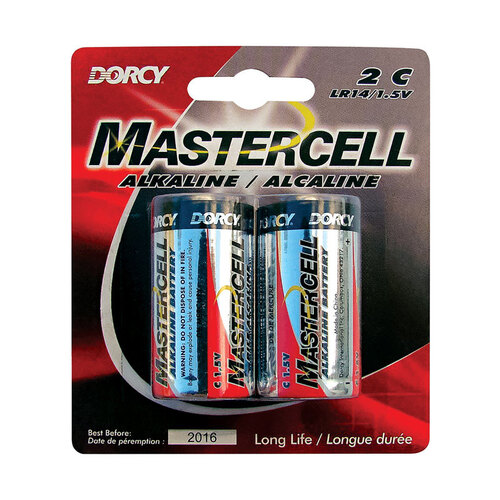 Dorcy 41-1632 Batteries Mastercell C Alkaline 2 Carded
