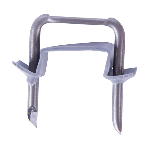Service Entrance Staple 3/16" W Metal Insulated Silver