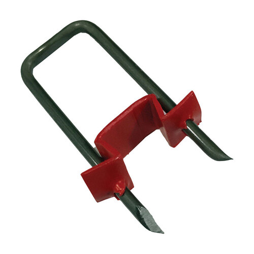 Cable Staple 1/2" W Metal Insulated Red Cable Staple 1/2" W Metal Insulated Red