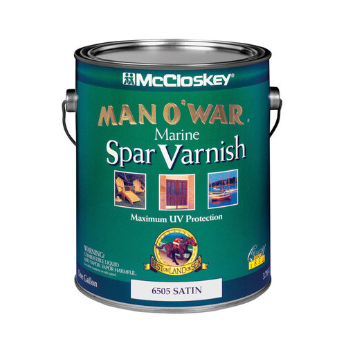 McCloskey 080.0006505.007 Marine Spar Varnish Man O' War Satin Clear 1