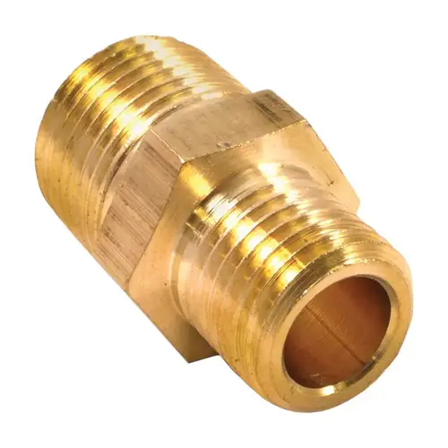 Forney 75533 3/8 In. MPNT x 1/4 In. MNPT Brass Reducer Adapter