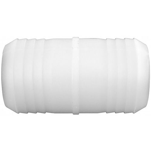 Reducing Coupler 1/4" Barb T X 3/16" D Barb Nylon White