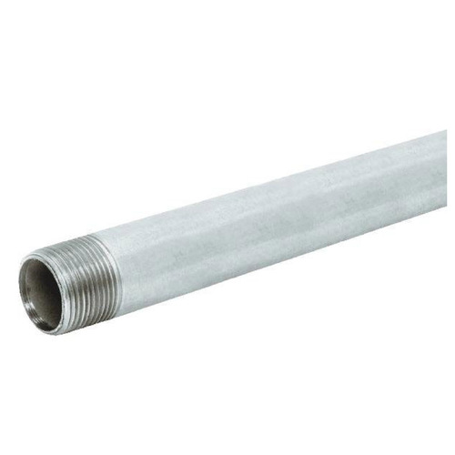 Merfish Pipe & Supply GTO0100133S10 Pipe 1" D X 10 ft. L Galvanized Steel Silver