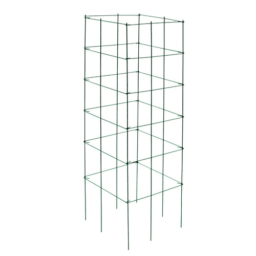 Tomato Cage 44" H X 11.5" W Silver Steel Galvanized Black