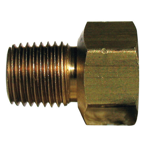 Inverted Flare Adapter 1/4" Flare X 1/8" D Male Brass