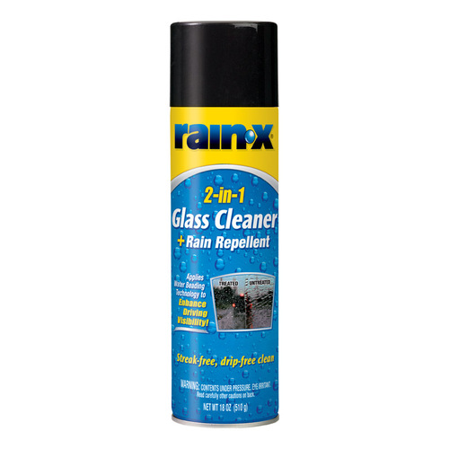 RainX 5080233 Glass Cleaner/Rain Repellant Aerosol 18 oz