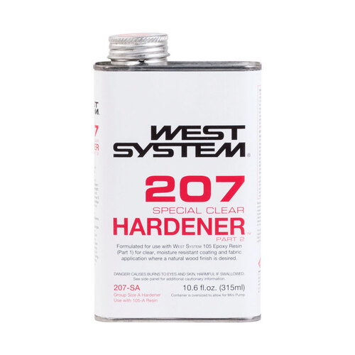 West System 207SA Special Clear Curing Agent 207 Hardener Extra Strength Epoxy 10.6 oz Clear