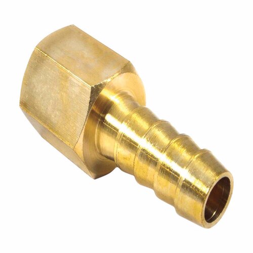 Air Hose End Brass 1/4" Hose Barb X 3/8" Female