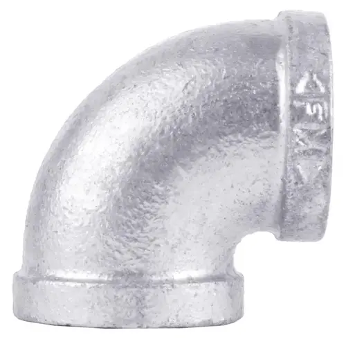 90 Degree Elbow 3" FIP each T X 3" D FIP each Galvanized Malleable Iron Galvanized