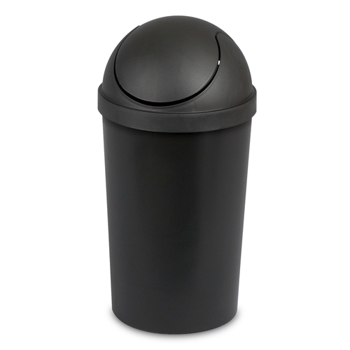 Sterilite 7017757-XCP6 Trash Can 3 gal Black Plastic Lid Included Black - pack of 6