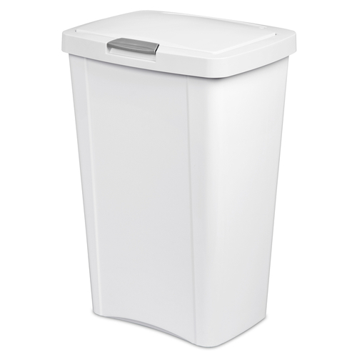 Sterilite 7017758-XCP4 Garbage Can 13 gal Plastic Lid Included White - pack of 4