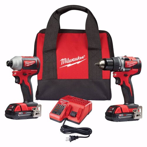 Compact Drill and Impact Driver Kit M18 FUEL Cordless Brushless 2 Tool Black/Red