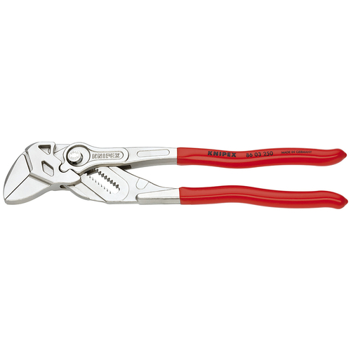 Knipex 86 03 250 SBA Pliers Wrench 10" Chrome Vanadium Steel Smooth Jaw Red
