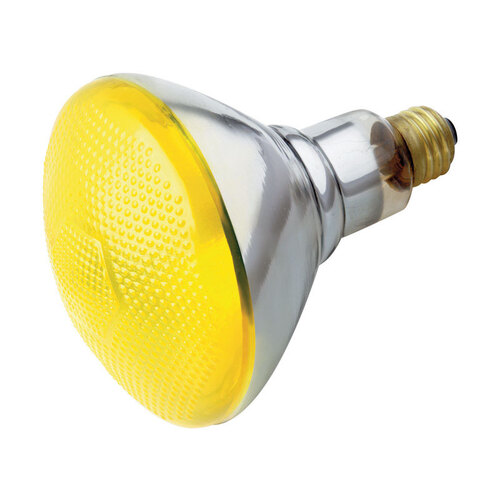 Satco S4426 Incandescent Bulb 100 W BR40 Reflector E26 (Medium) Yellow Frosted