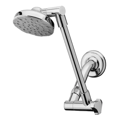 RainFall+ Rain Shower 1-Spray 1.8 GPM Fixed Showerhead with Adjustable Arm, Chrome