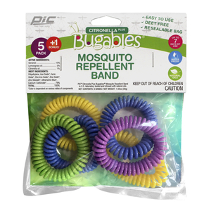 pic 6PK-BCBTS Insect Repellent Bugables Wrist Band For Mosquitoes 6 pk